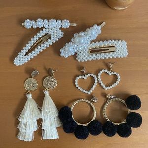Hair Accessories and Earrings (Never Worn!)
